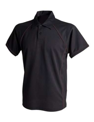F-LV370-Mens Piped Performance Polo